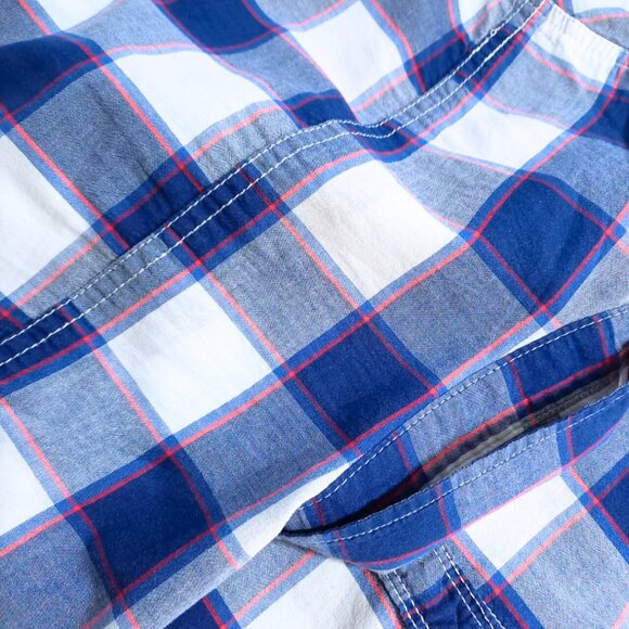 Abercrombie & Fitch Kids Blue Plaid Button-Down Shirt – Boys Size M 10–12 Years - Picture 7 of 9